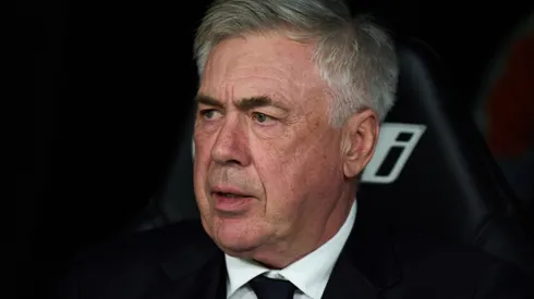 Carlo Ancelotti, técnico do Real Madrid entra em defesa de Vini Jr.(Photo by Angel Martinez/Getty Images)