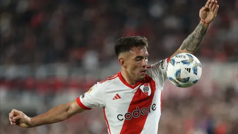 Enzo Díaz no River Plate em jogo do Campeonato Argentino. Lateral vai para o São Paulo. Foto: Daniel Jayo