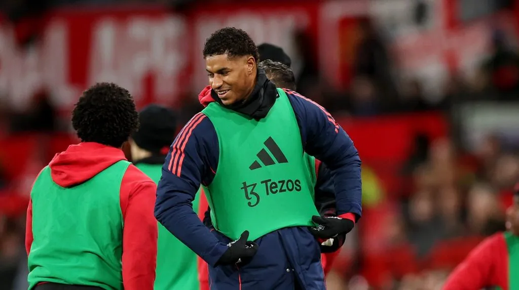 Rashford antes do jogo contra o Newcastle (Carl Recine/Getty Images)