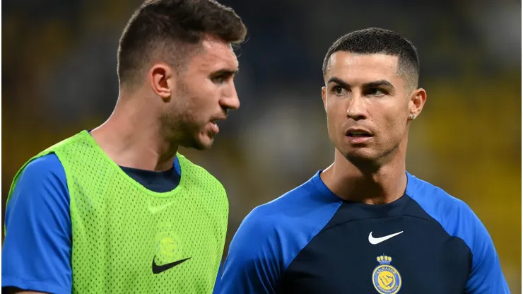 Laporte e Cristiano Ronaldo juntos no Al-Nassr. Foto: Justin Setterfield