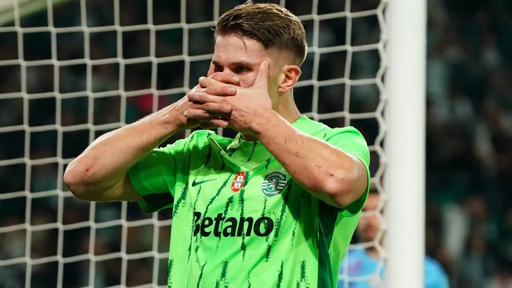 Gyökeres comemorando gol. Foto: Gualter Fatia/Getty Images
