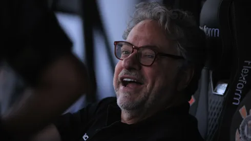 Presidente Julio Casares em jogo do São Paulo contra o Corinthians. Presidente anunciou Enzo Díaz. Foto: Ettore Chiereguini