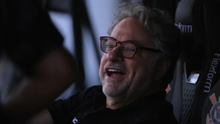 Presidente Julio Casares em jogo do São Paulo contra o Corinthians. Presidente anunciou Enzo Díaz. Foto: Ettore Chiereguini