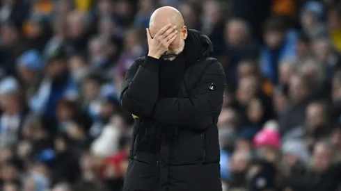 Pep Guardiola em jogo do City contra o West Ham. Treinador afirmou que Walker quer sair do time. Foto: Gareth Copley