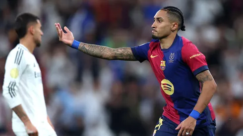 Raphinha marca contra o Real Madrid
