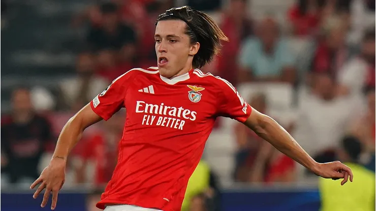 Álvaro Carreras, lateral de 23 anos do Benfica, brilhou na final da Taça da Liga e atraiu os olhares de gigantes europeus como Arsenal e Manchester United. (Foto: Gualter Fatia/Getty Images)