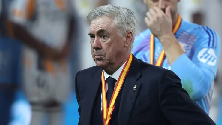 Ancelotti vs Barcelona. (Photo by Yasser Bakhsh/Getty Images)