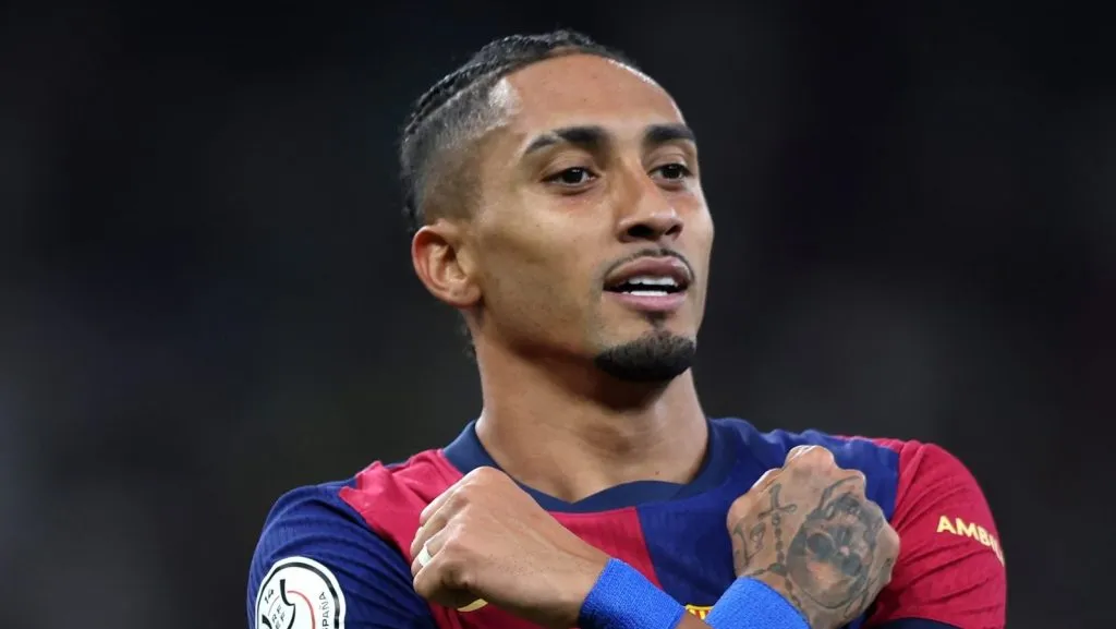 Raphinha em ação pelo Barcelona.