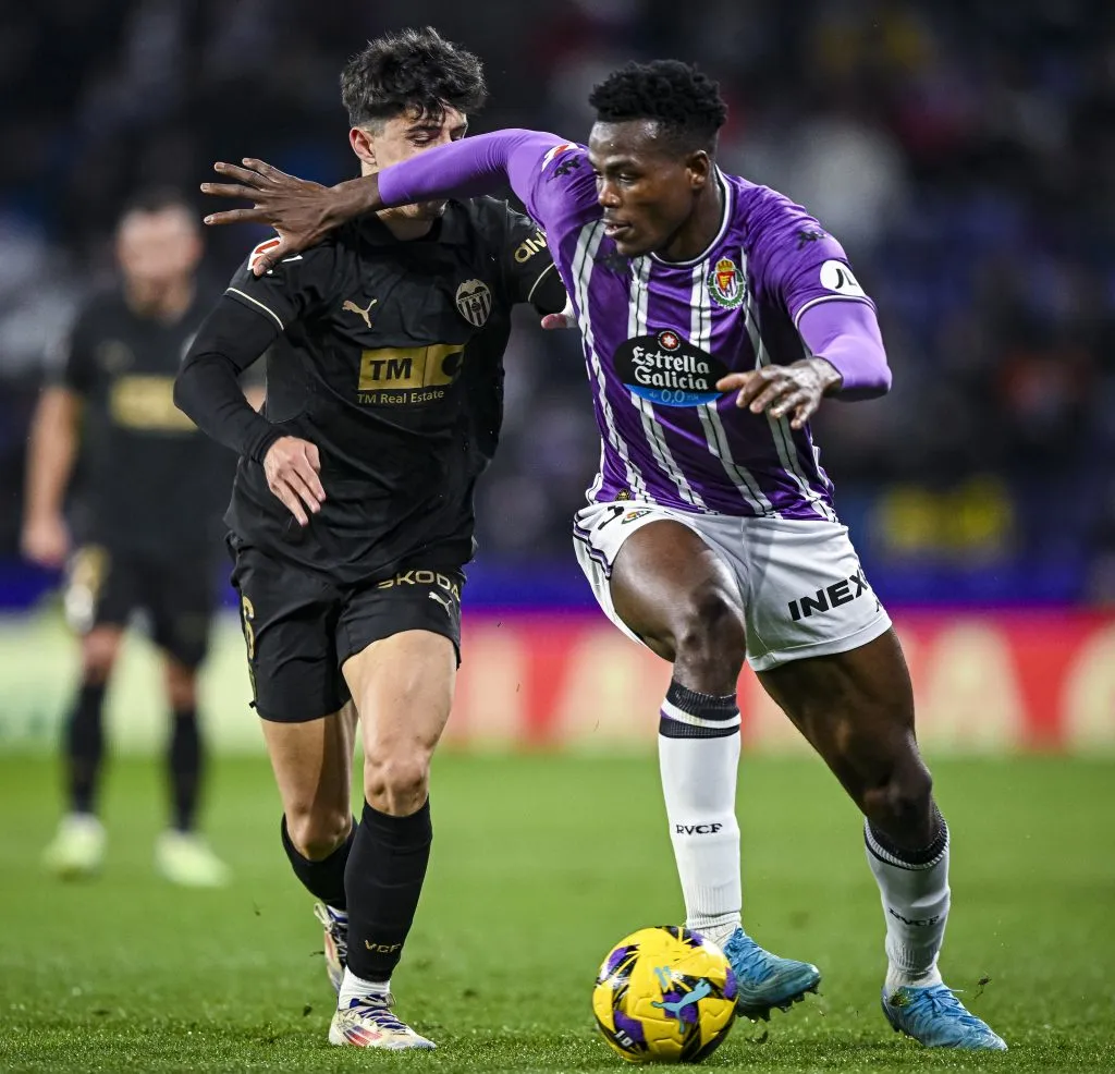 Abdulai Juma Bah, do Valladolid, é alvo do Manchester City.&nbsp;(Photo by Octavio Passos/Getty Images)