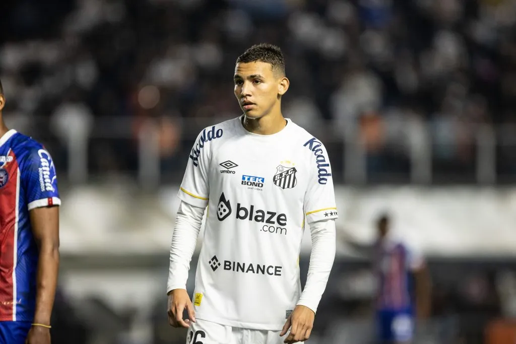 Deivid Washington nos tempos de Santos. Foto: Abner Dourado/AGIF