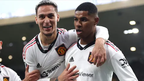 Rashford e Antony pelo Manchester United. O primeiro é alvo do Barcelona e Milan (Photo by Naomi Baker/Getty Images)