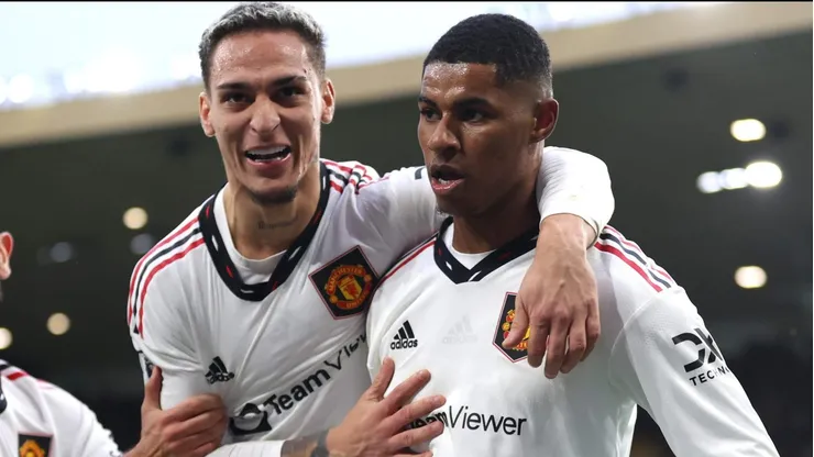 Rashford e Antony pelo Manchester United. O primeiro é alvo do Barcelona e Milan (Photo by Naomi Baker/Getty Images)