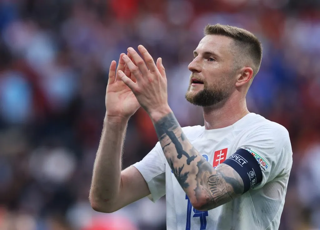 Skriniar durante a Eurocopa 2024 (Photo by Alex Grimm/Getty Images)