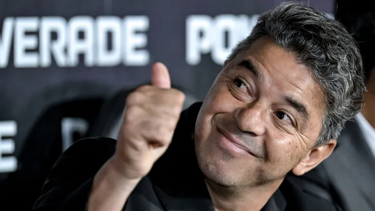 Técnico Marcelo Gallardo em jogo do River Plate contra o Estudiantes. Equipe argentina fechou seu sétimo reforço para a temporada. Foto: Marcelo Endelli