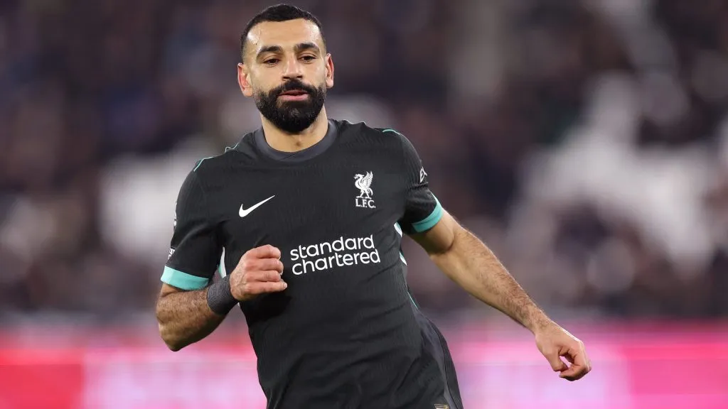 Mohamed Salah em campo pelo Liverpool. Foto: Julian Finney/Getty Images