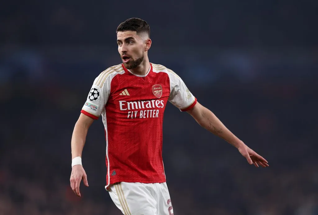 Jorginho pelo Arsenal na Champions League. (Photo by Julian Finney/Getty Images)
