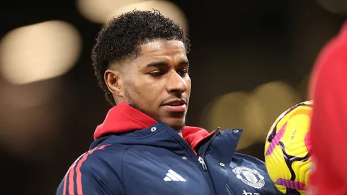 Marcus Rashford antes de partida pelo Manchester United