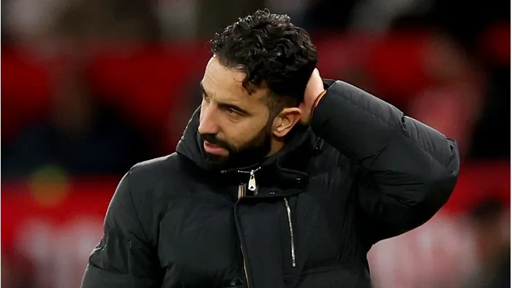 Ruben Amorim, treinador do Manchester United pode perder um grande jogador. (Photo by Carl Recine/Getty Images)
