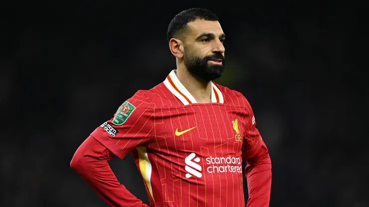 Mohamed Salah em partida do Liverpool pela Premier League
