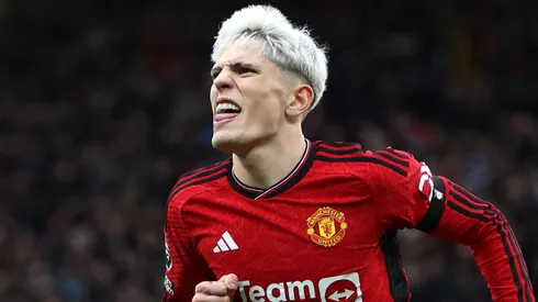 Garnacho, jogador do Manchester United. Chelsea iniciou negociações para roubá-lo do Napoli, segundo portal (Photo by Clive Brunskill/Getty Images)