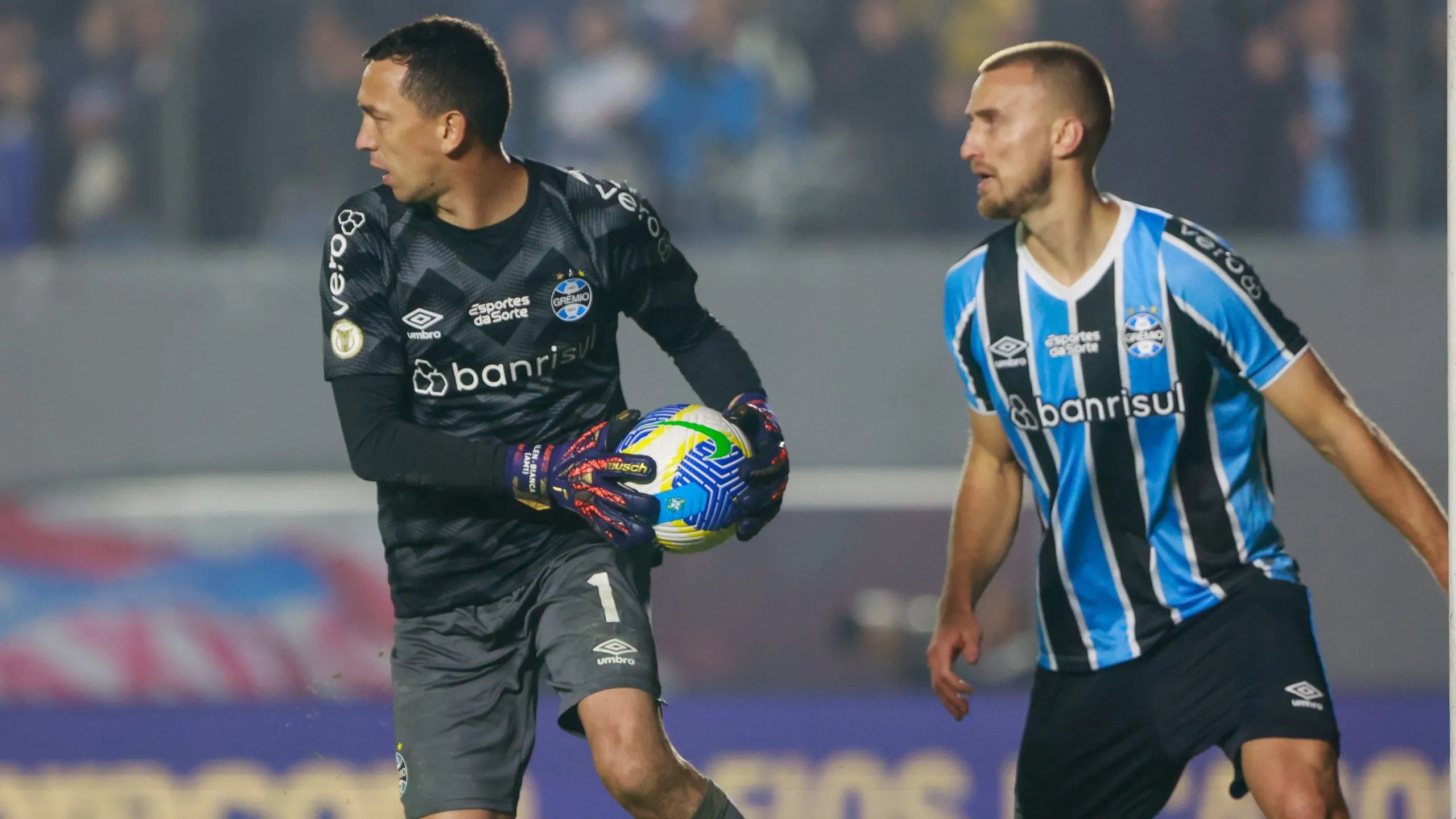 Marchesin jogador do Gremio durante partida contra o Palmeiras. Foto: Luiz Erbes/AGIF