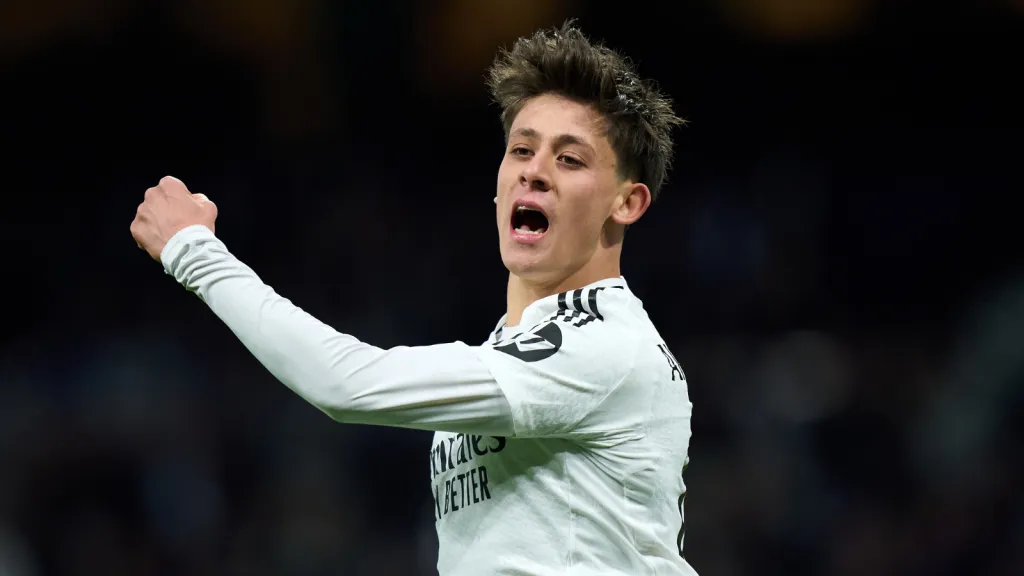 Arda Güler comemorando gol marcado em jogo do Real Madrid (Photo by Angel Martinez/Getty Images)
