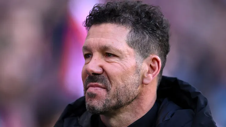 Diego Simeone em jogo do Atlético de Madrid. Foto: Denis Doyle