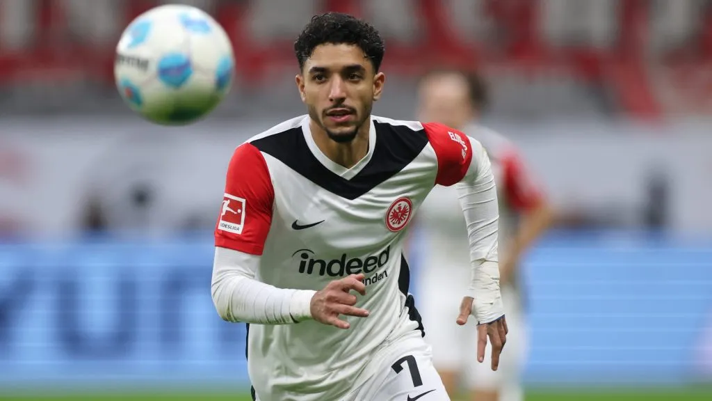 Marmoush em jogo do Frankfurt. Foto: Alex Grimm/Getty Images