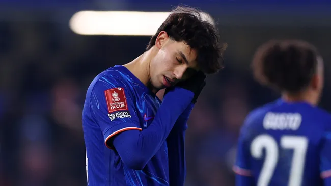 João Félix comemorando gol pelo Chelsea (Photo by Clive Rose/Getty Images)