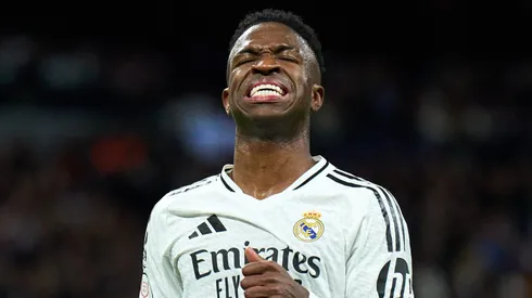 Modric e Vinicius Jr discutem no Real Madrid. (Photo by Angel Martinez/Getty Images)