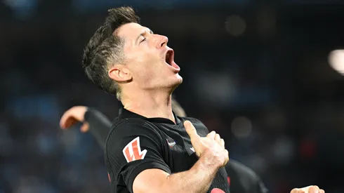 Robert Lewandowski durante partida do Barcelona