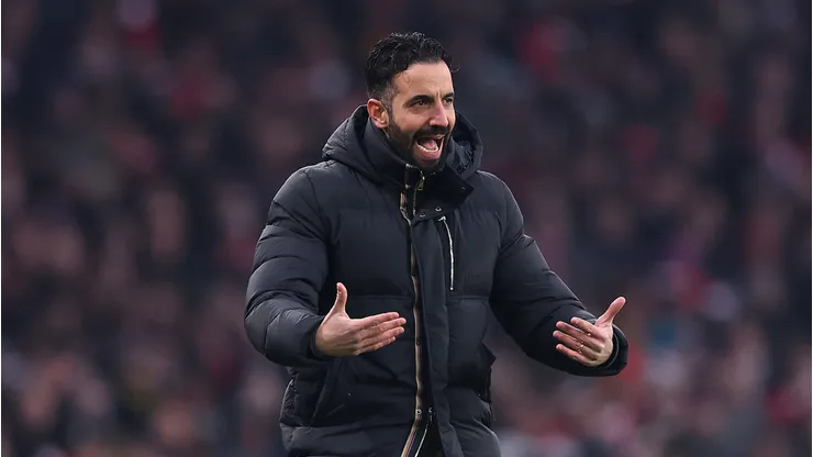 Ruben Amorim, técnico do Manchester United. (Photo by Julian Finney/Getty Images)
