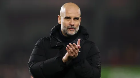 Guardiola em jogo do Manchester City na Premier League