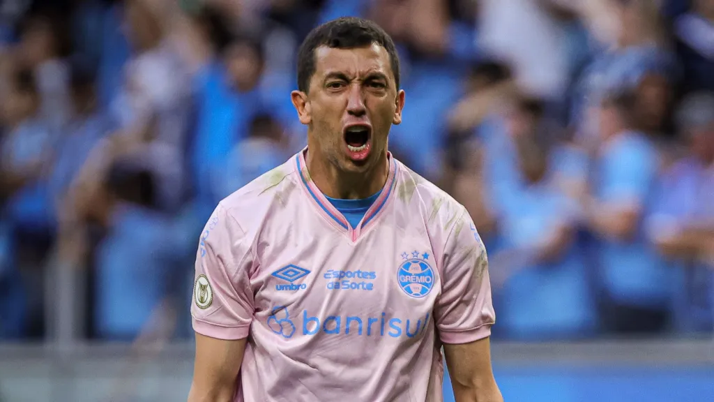 Marchesín goleiro do Grêmio durante partida contra o Atlético-GO (foto: Maxi Franzoi/AGIF)