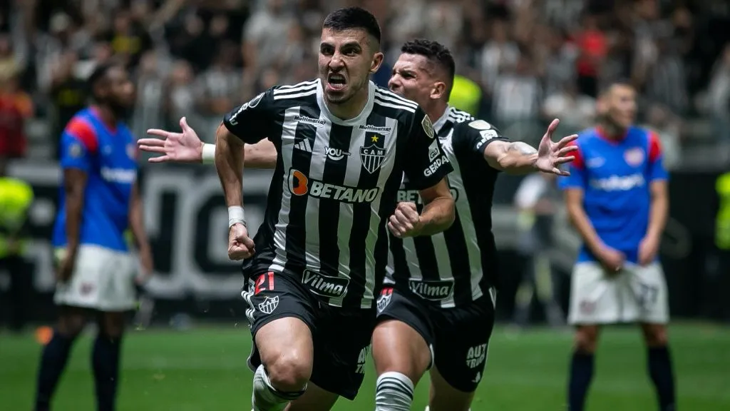 Battaglia comemorando gol pelo Atlético-MG. Foto: Fernando Moreno/AGIF