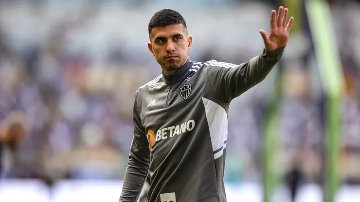 Battaglia em jogo do Atlético-MG pelo Campeonato Brasileiro. Jogador deixou o clube para assinar com o Boca Juniors