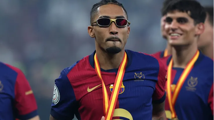 Manchester United monta projeto por Raphinha. (Photo by Yasser Bakhsh/Getty Images)