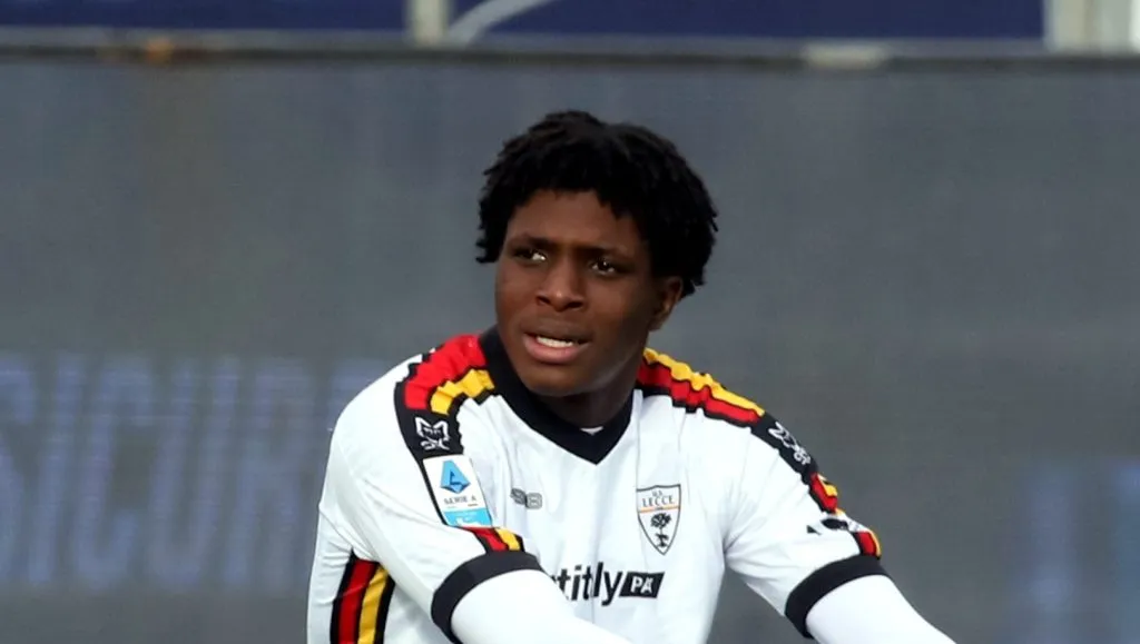 Patrick Dorgu durante um jogo do Lecce (Enrico Locci/Getty Images)