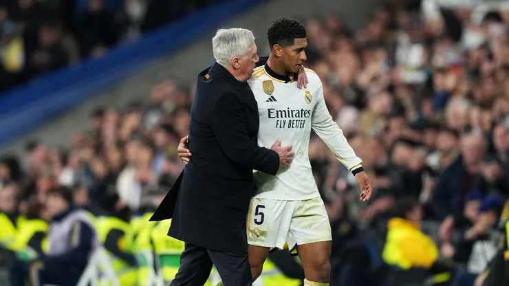Jude Bellingham e Carlo Ancelotti pelo Real Madrid