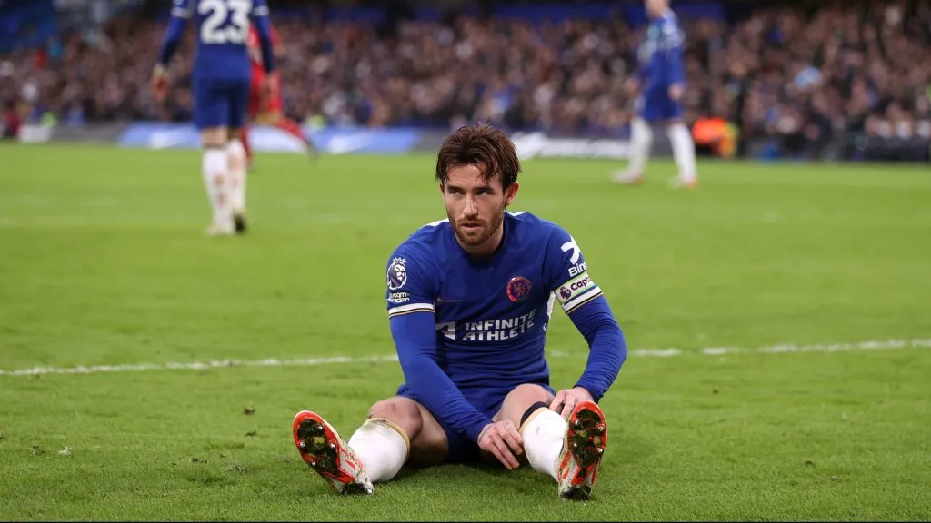 Ben Chilwell em jogo do Chelsea. Foto: Alex Pantling/Getty Images