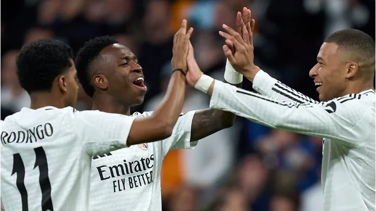 Vini Jr e Rodrygo juntos no Real Madrid. Foto: Angel Martinez/Getty Images