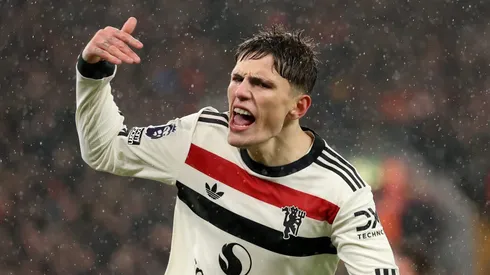 O Manchester United fez uma tentativa de última hora para contratar Julio Enciso, do Brighton, visando preencher uma possível lacuna no elenco com a saída de Garnacho. (Foto de Carl Recine/Getty Images)