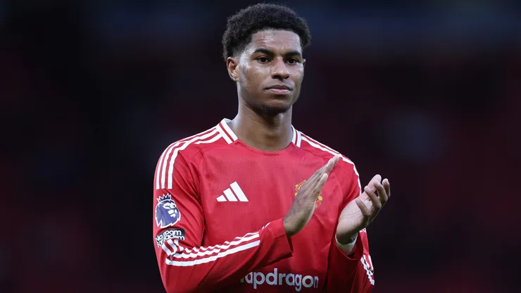 Rashford em jogo do Manchester United contra o Everton. Jogador pode estar de saída do clube. Foto: Alex Livesey