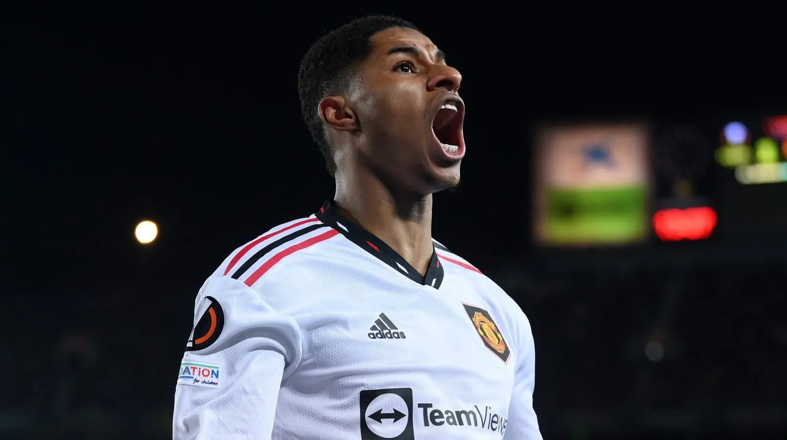 Rashford  vs Barcelona. (Photo by David Ramos/Getty Images)