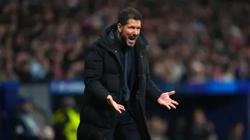 Diego Simeone em jogo do Atlético de Madrid