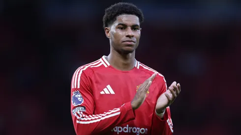 Rashford em jogo do Manchester United contra o Everton. Jogador está de saída do clube inglês. Foto: Alex Livesey