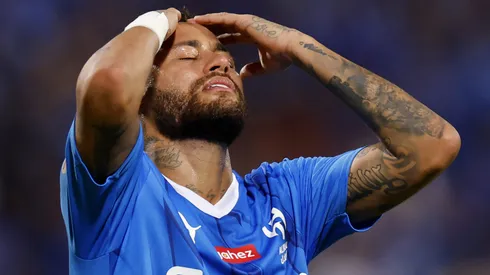 Neymar em jogo do Al Hilal contra o Al Shabab. Brasileiro está acertado com o Santos e o alvinegro quer Deivid Washington para reforçar o ataque. Foto: Francois Nel