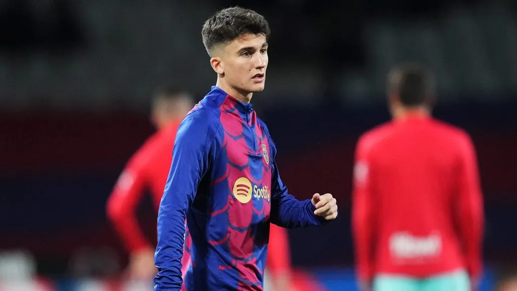 Unai Hernández em jogo do Barcelona. Foto: Alex Caparros/Getty Images