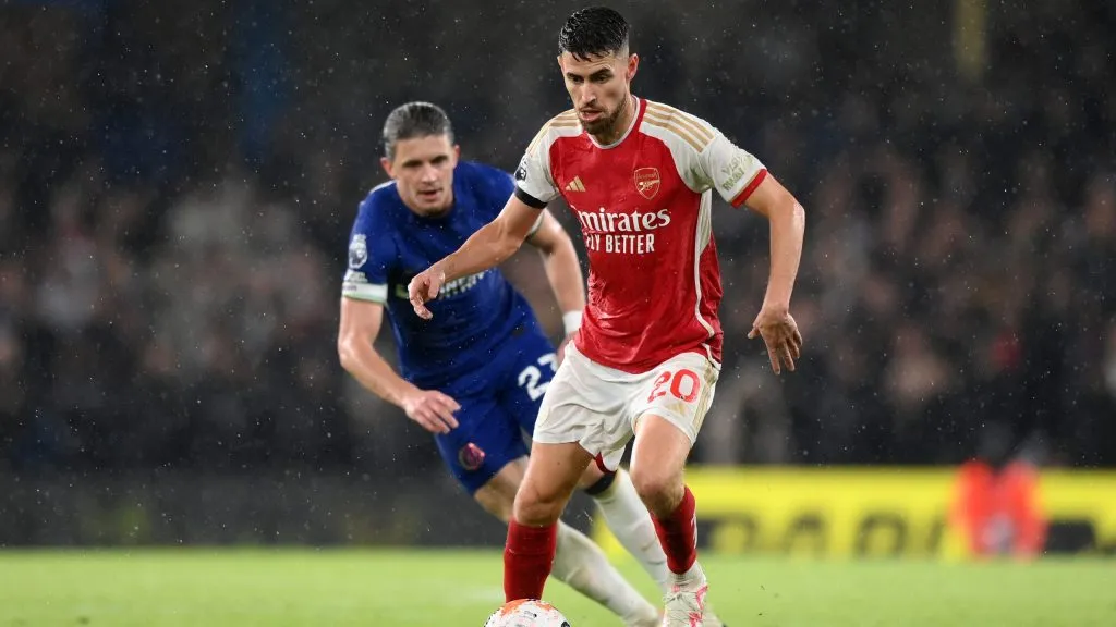 Jorginho em jogo do Arsenal. Foto: Justin Setterfield/Getty Images