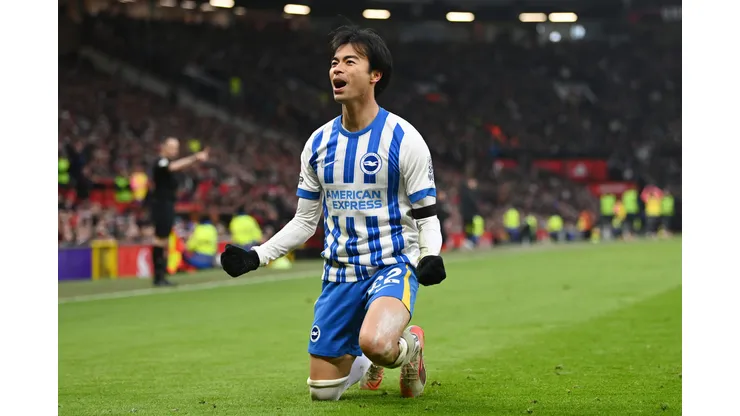 Kaoru Mitoma entra na mira do Manchester United. Foto: Gareth Copley/Getty Images